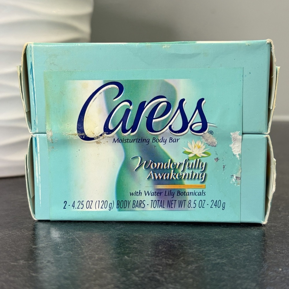 NEW‎ Caress Wonderfully Awakening Water Lily & Botanicals 2 - 4.25 oz Bars HTF